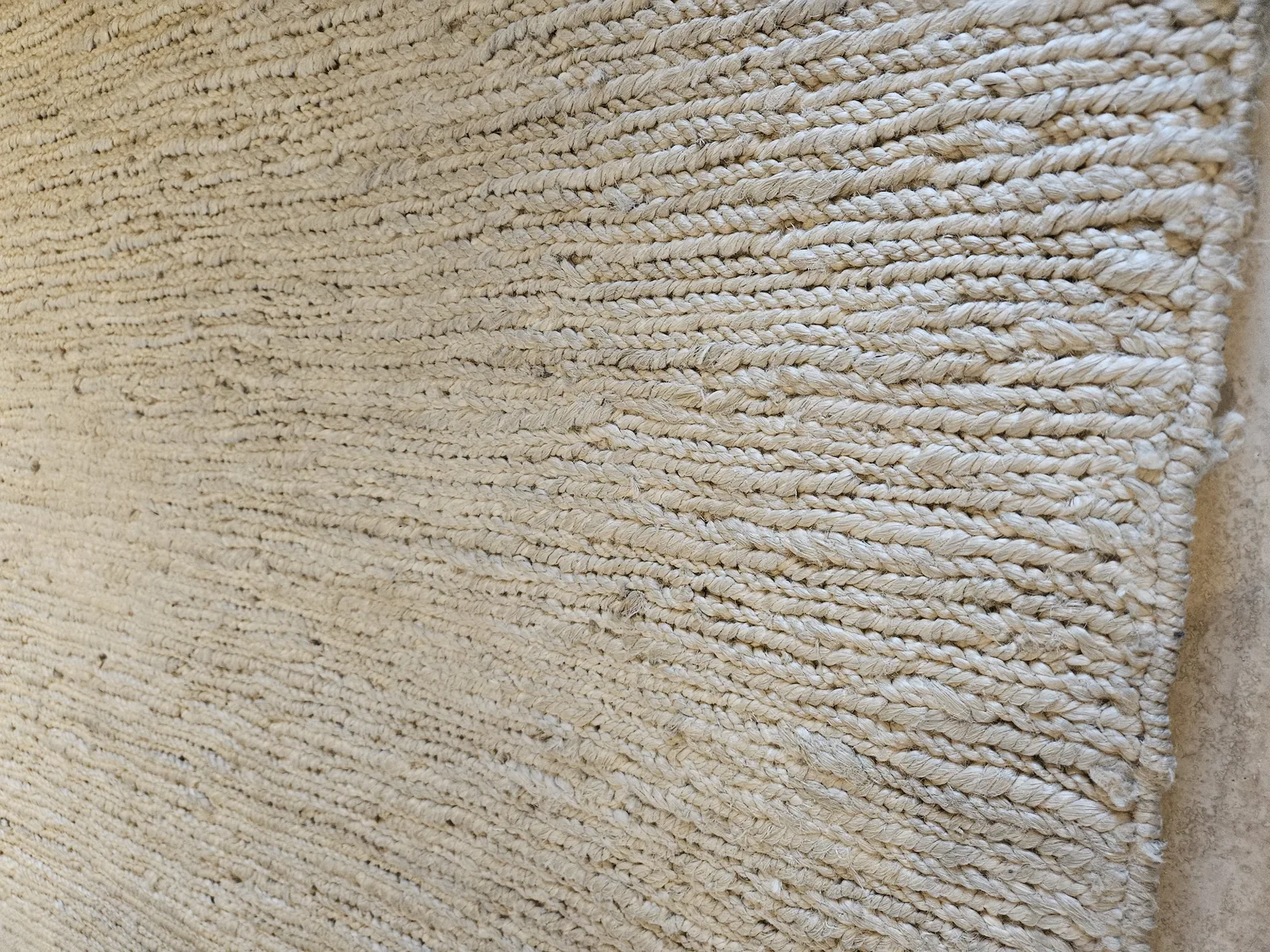 A rug laid out at the plant, in for cleaning from Boynton Beach