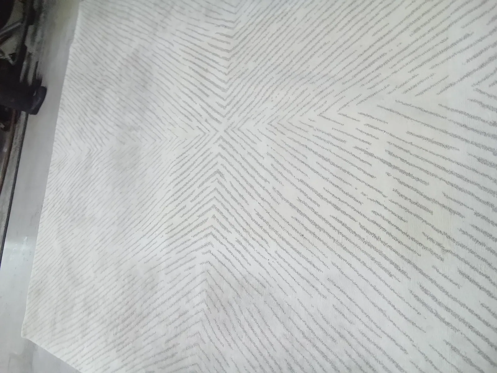 A rug laid out at the plant, photographed at our plant for Boynton Beach